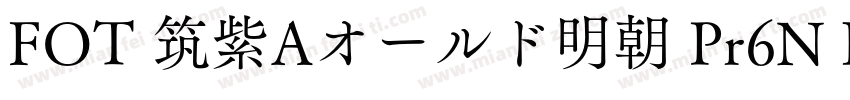 FOT 筑紫Aオールド明朝 Pr6N E Regular字体转换